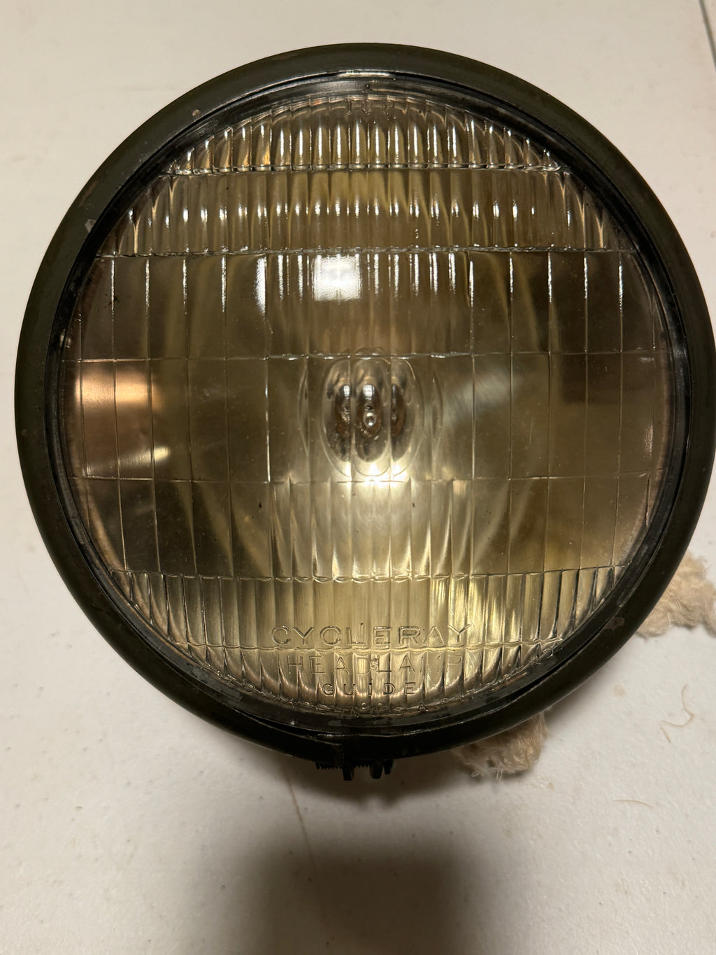 Harley 4901-35 NOS Cycle-Ray Headlamp OD Green WLA, WLC, ELA, UA, WWII