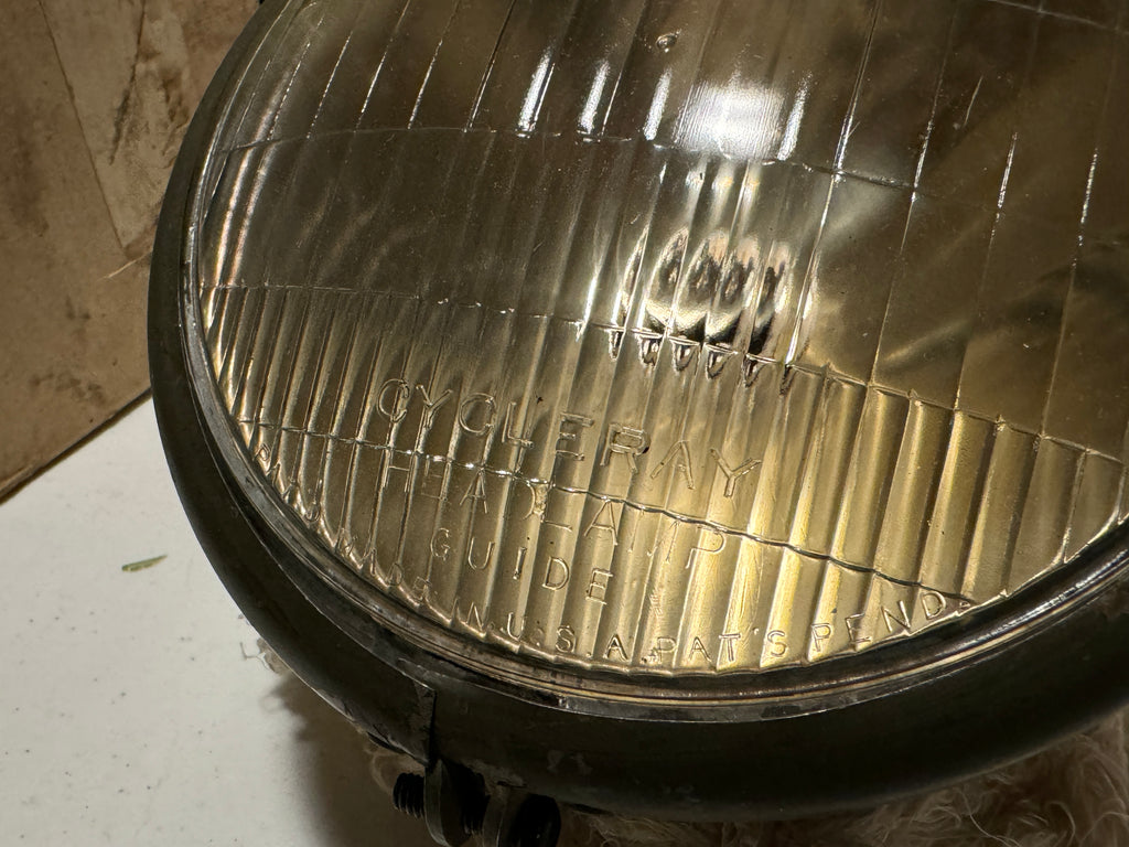 Harley 4901-35 NOS Cycle-Ray Headlamp OD Green WLA, WLC, ELA, UA, WWII