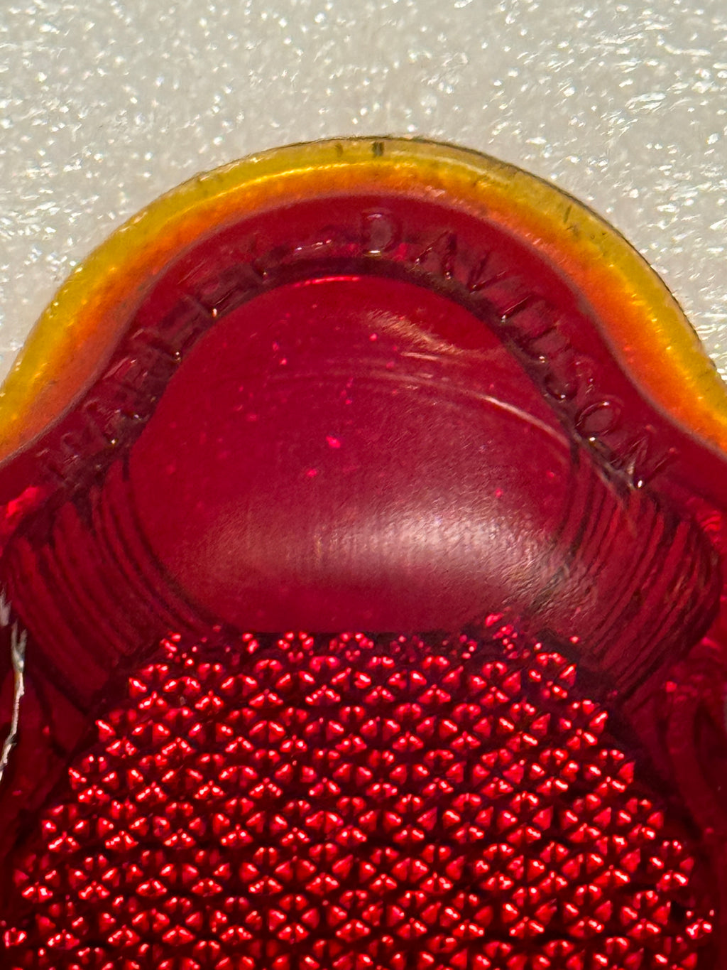 Harley NOS 5059-47 Tombstone First Generation Tail Lamp Red Lens #2 Mold Number 1947-1954 Knucklehead Panhead WL Servicar