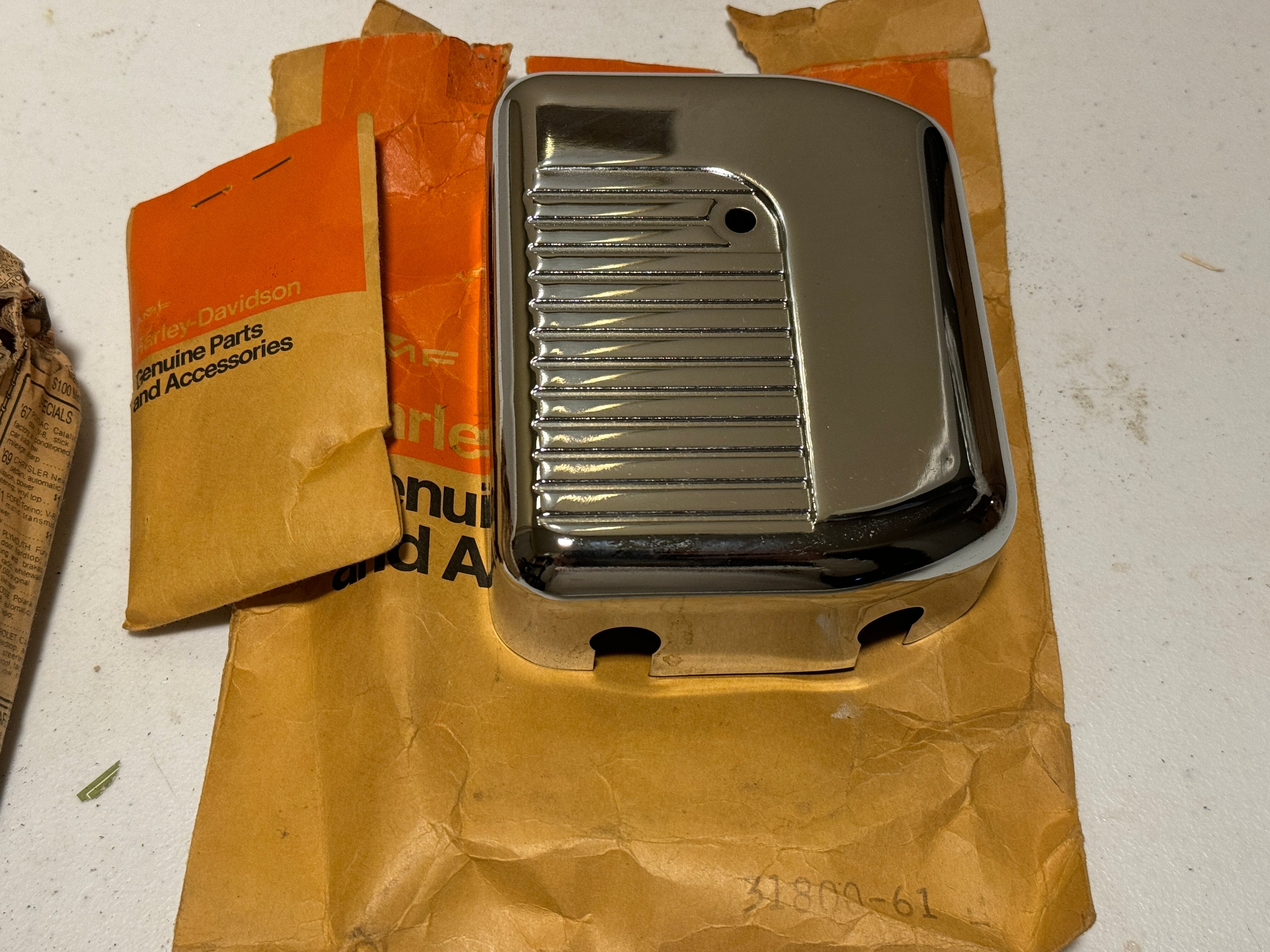 Harley NOS 31800-61 Coil Cover Kit 1961-1964 Duo-Glide W/ Dual Coils