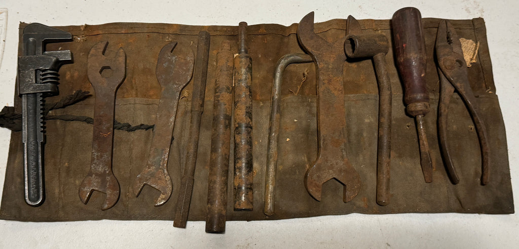 Harley Tool Roll With Tools 1930's 1940's Knucklehead UL WL