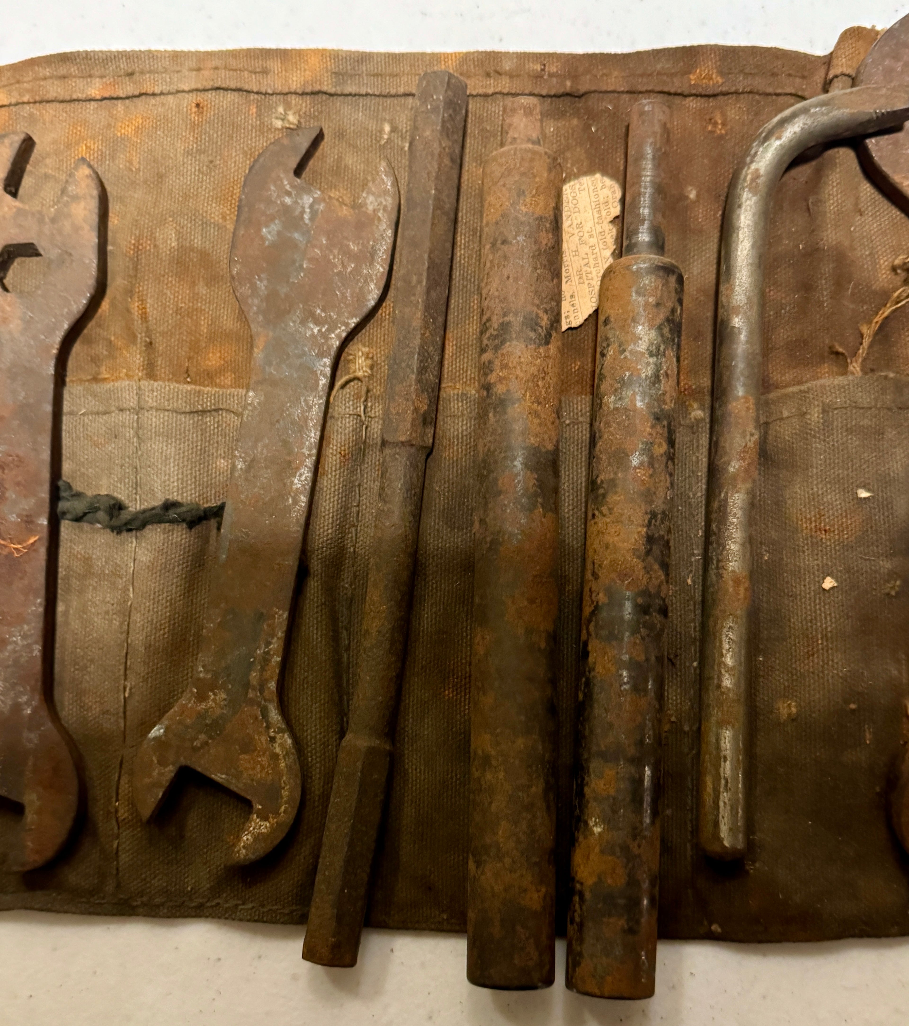 Harley Tool Roll With Tools 1930's 1940's Knucklehead UL WL