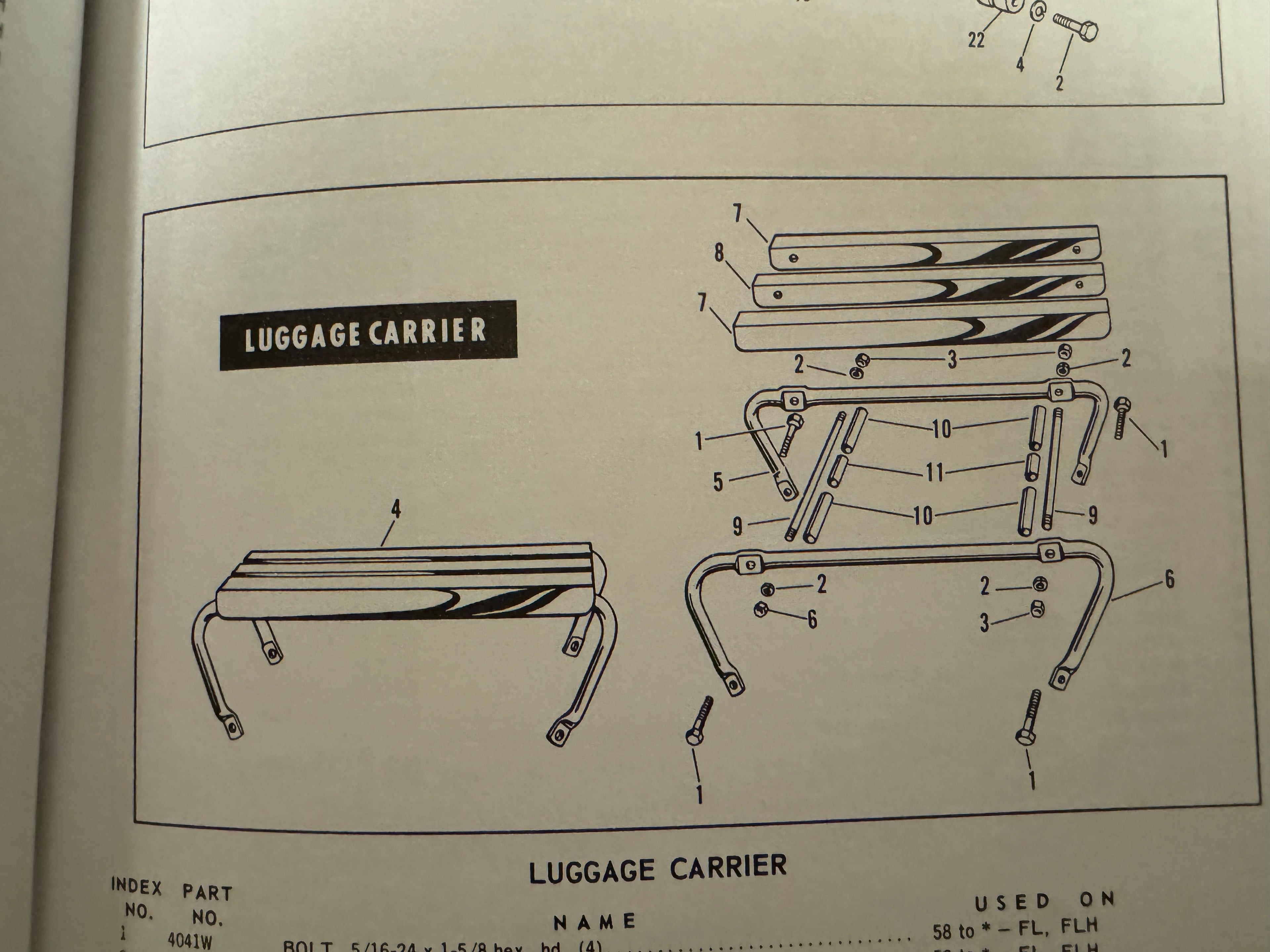 Harley NOS 53403-58A Chrome Luggage Rack Sealed In OEM Box