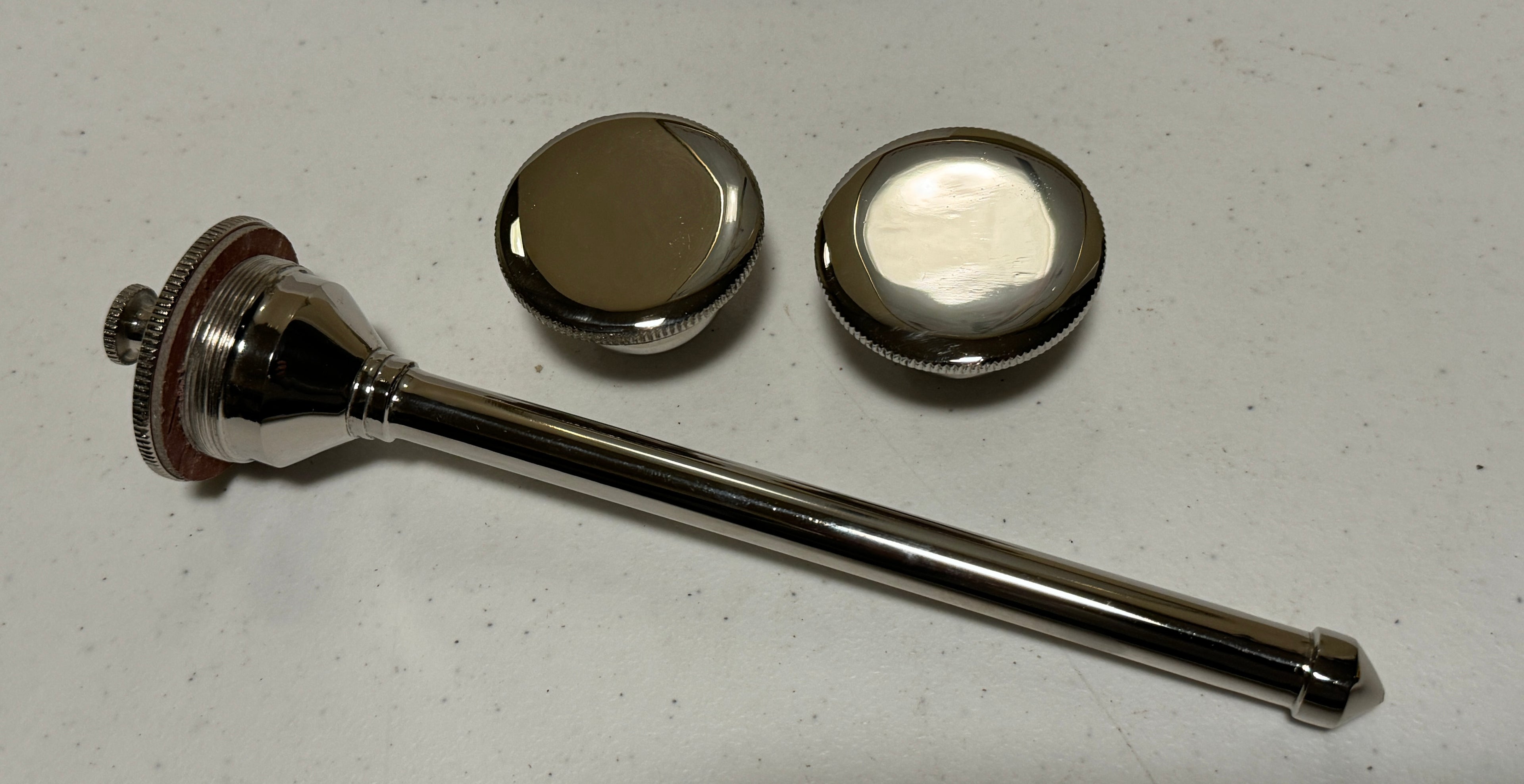 Harley JD VL Single DL RL Fuel Cap & Plunger or Syringe Cap Kit 1925-1934 Nickel Plated