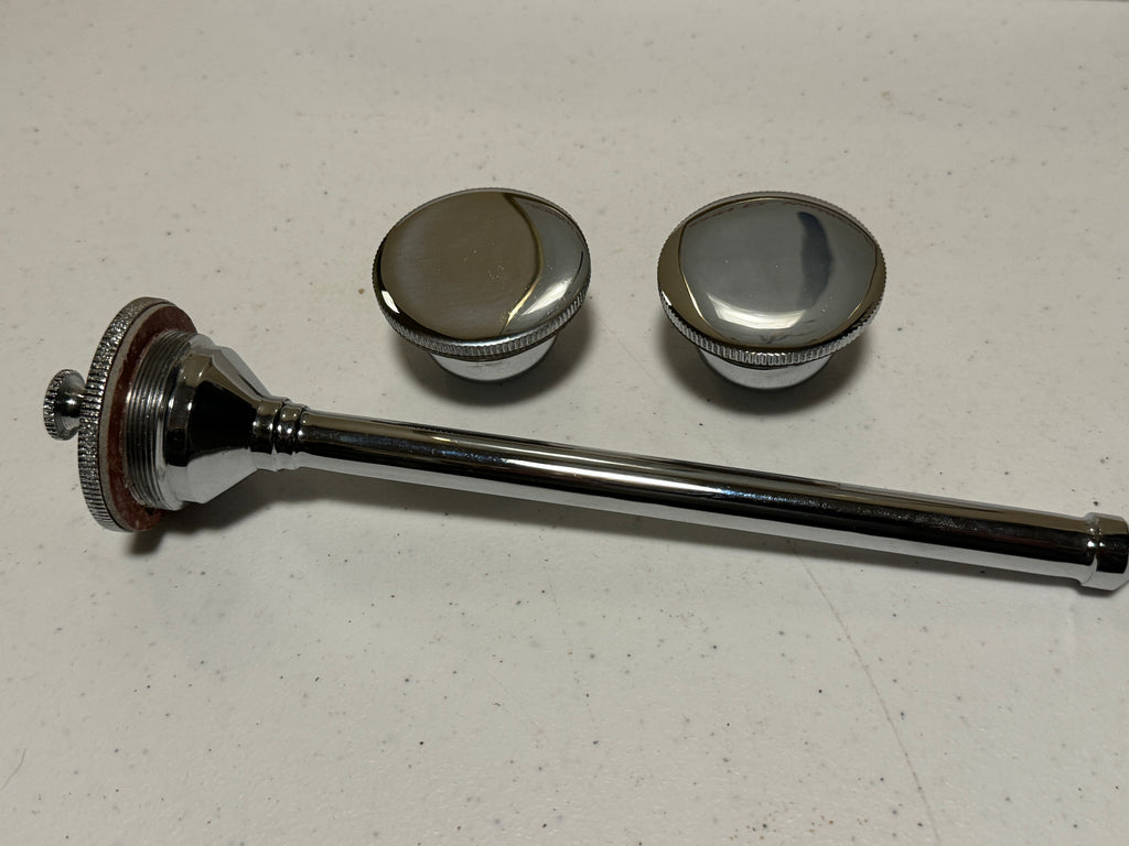Harley JD VL Single DL RL Fuel Cap & Plunger or Syringe Cap Kit 1925-1934 Chrome Plated (Copy)