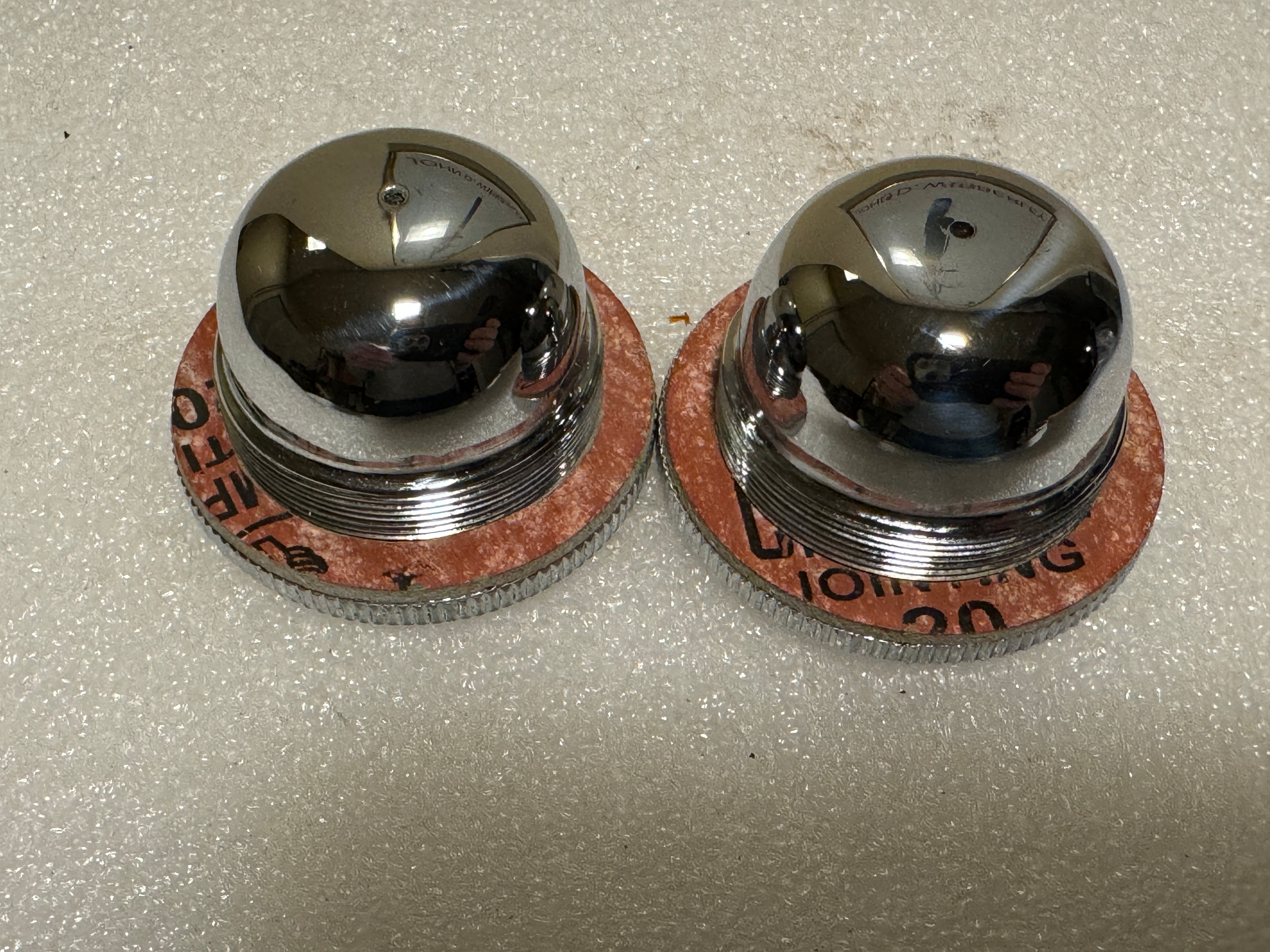 Harley JD VL Single DL RL Fuel Cap & Plunger or Syringe Cap Kit 1925-1934 Chrome Plated (Copy)