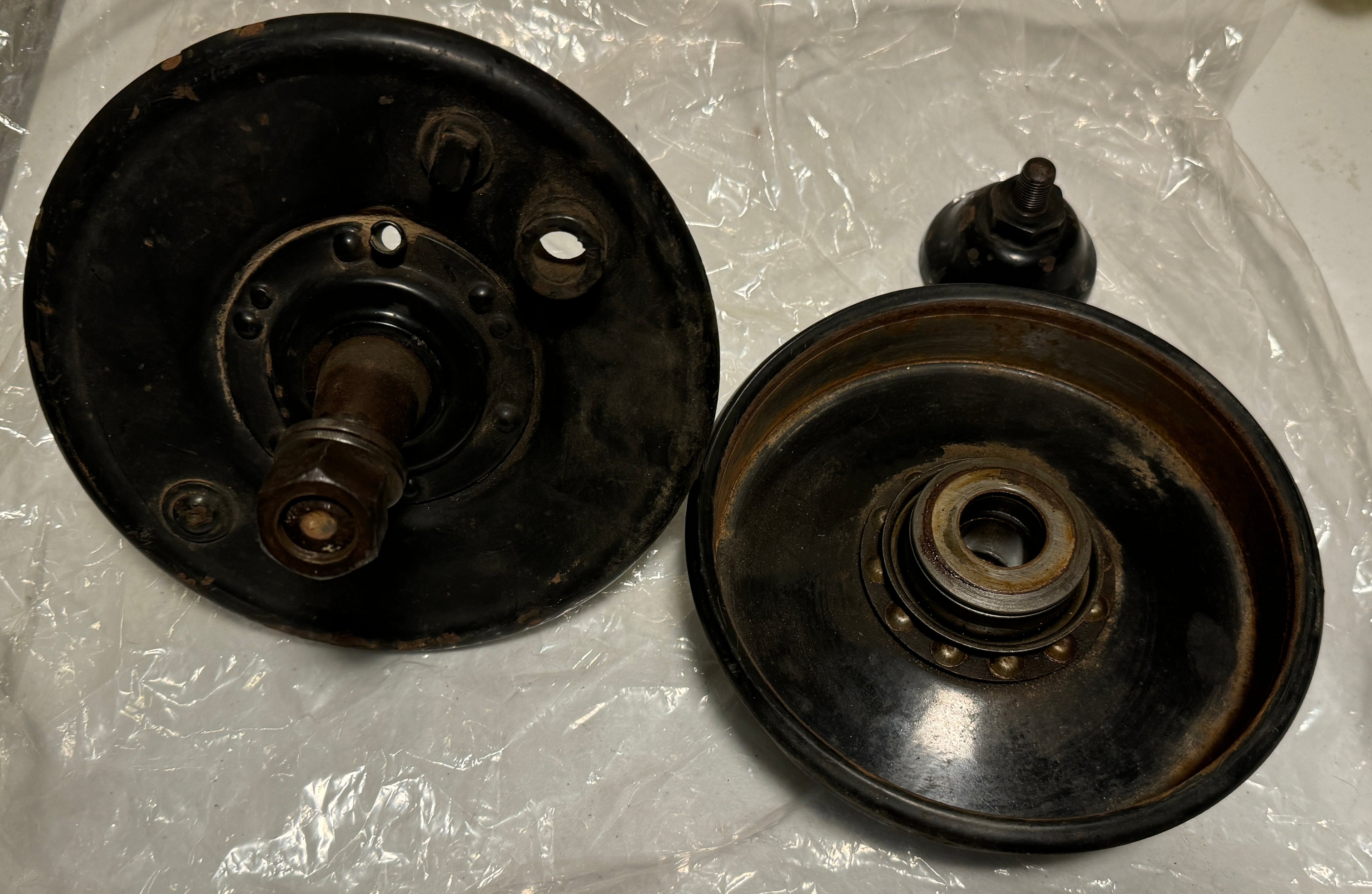 Harley VL NOS Sidecar Brake, Axle, & Hubcap
