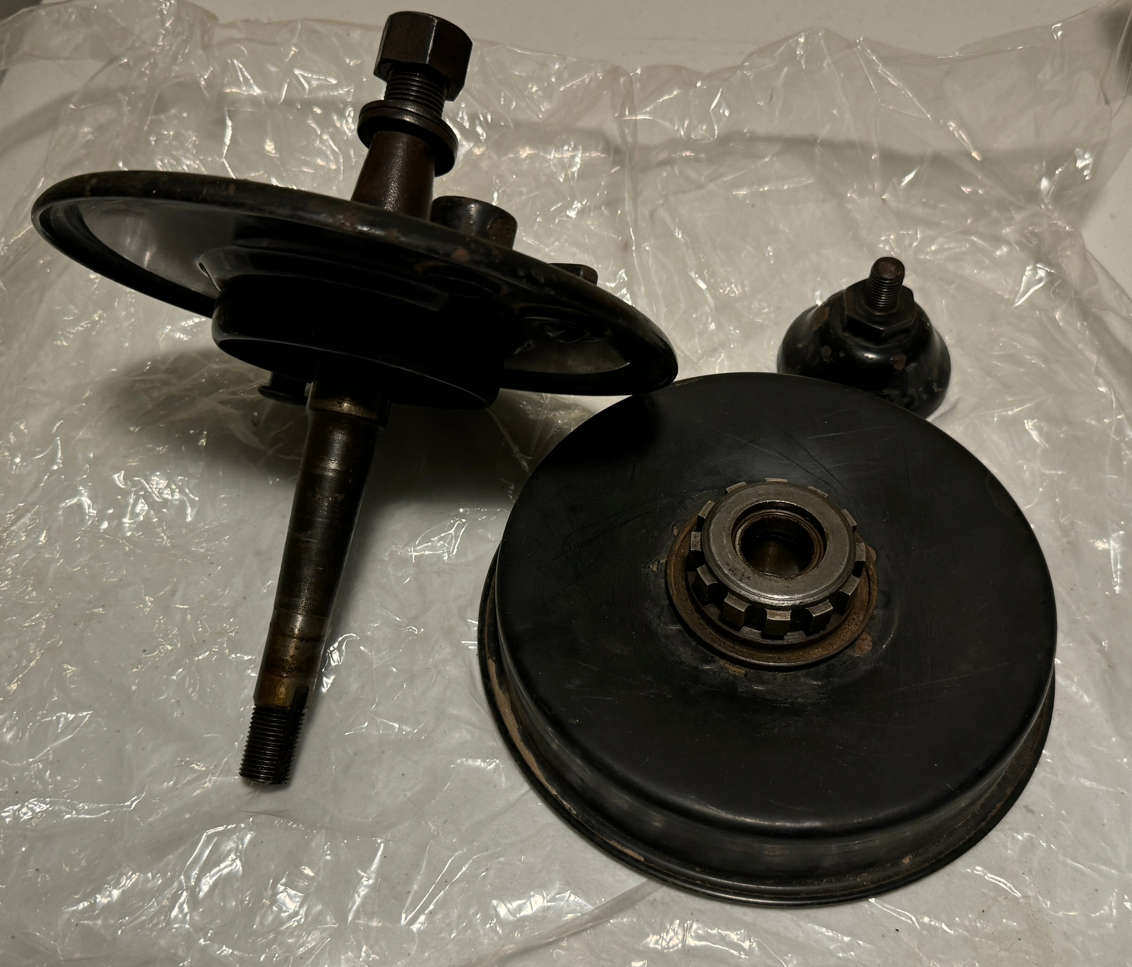 Harley VL NOS Sidecar Brake, Axle, & Hubcap