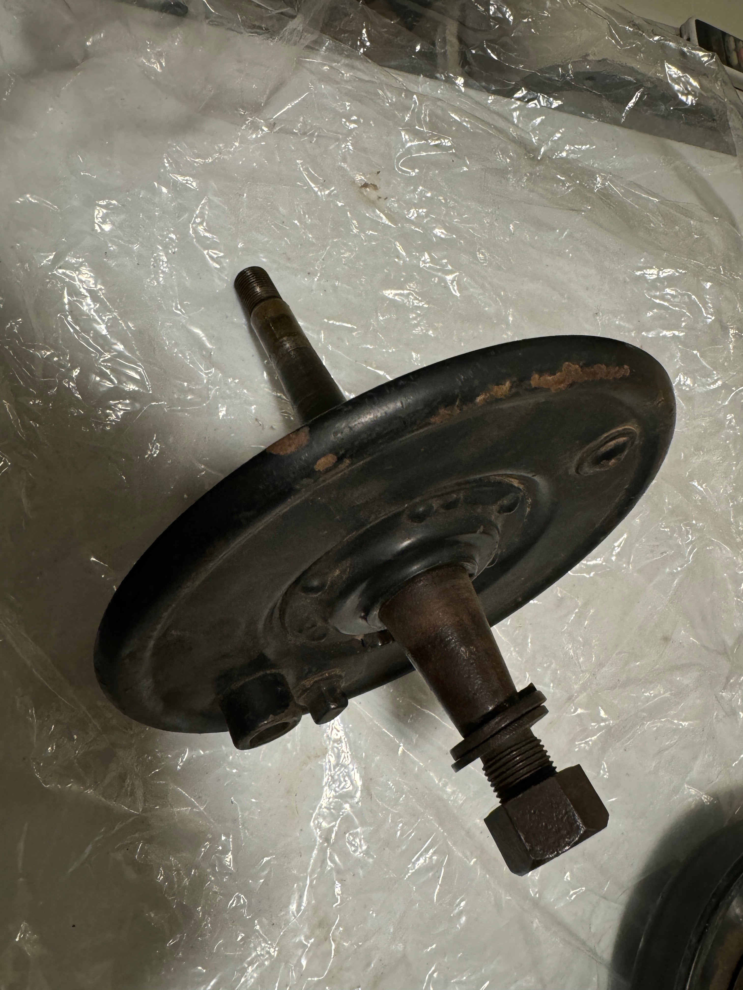 Harley VL NOS Sidecar Brake, Axle, & Hubcap