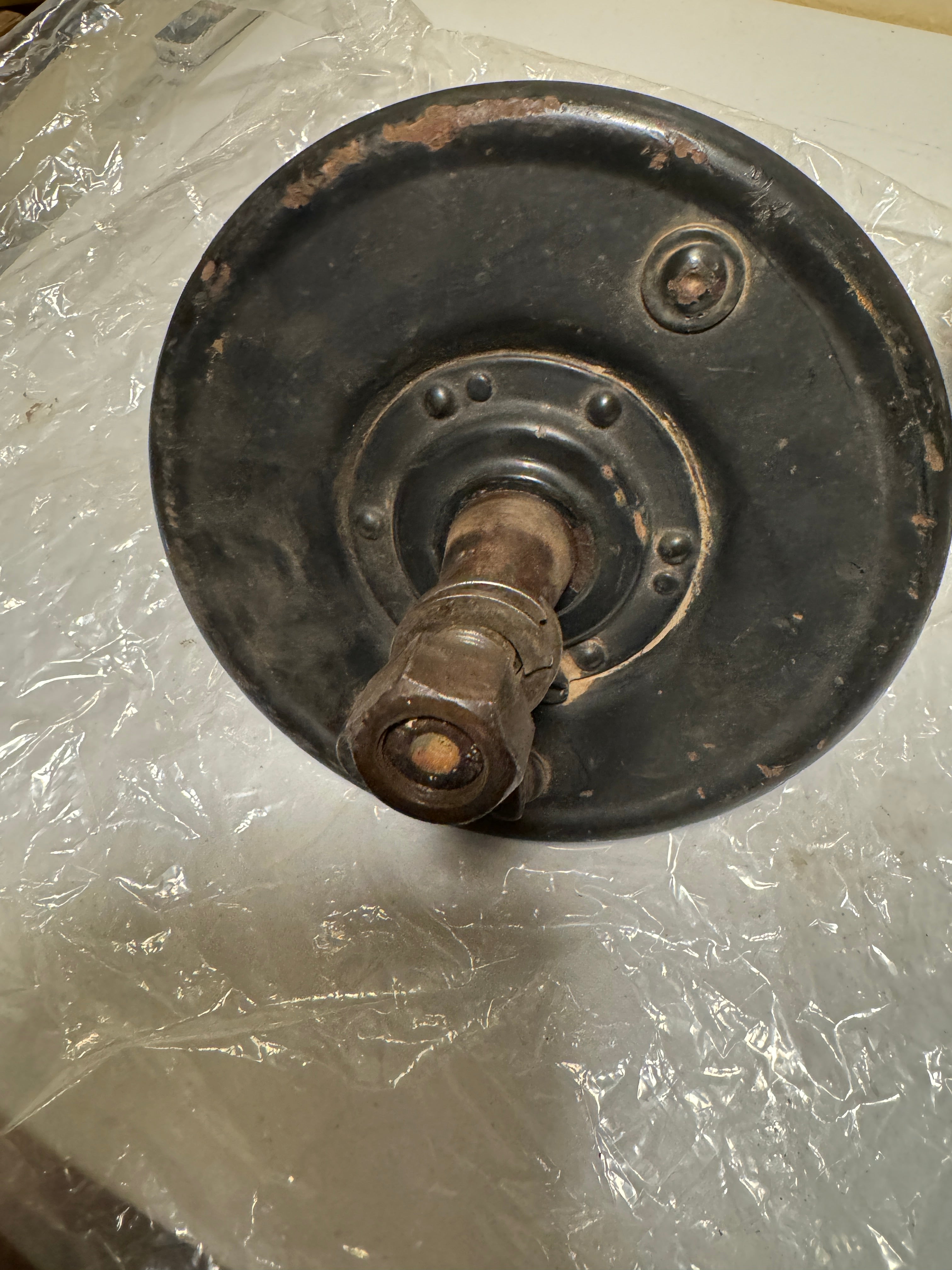 Harley VL NOS Sidecar Brake, Axle, & Hubcap