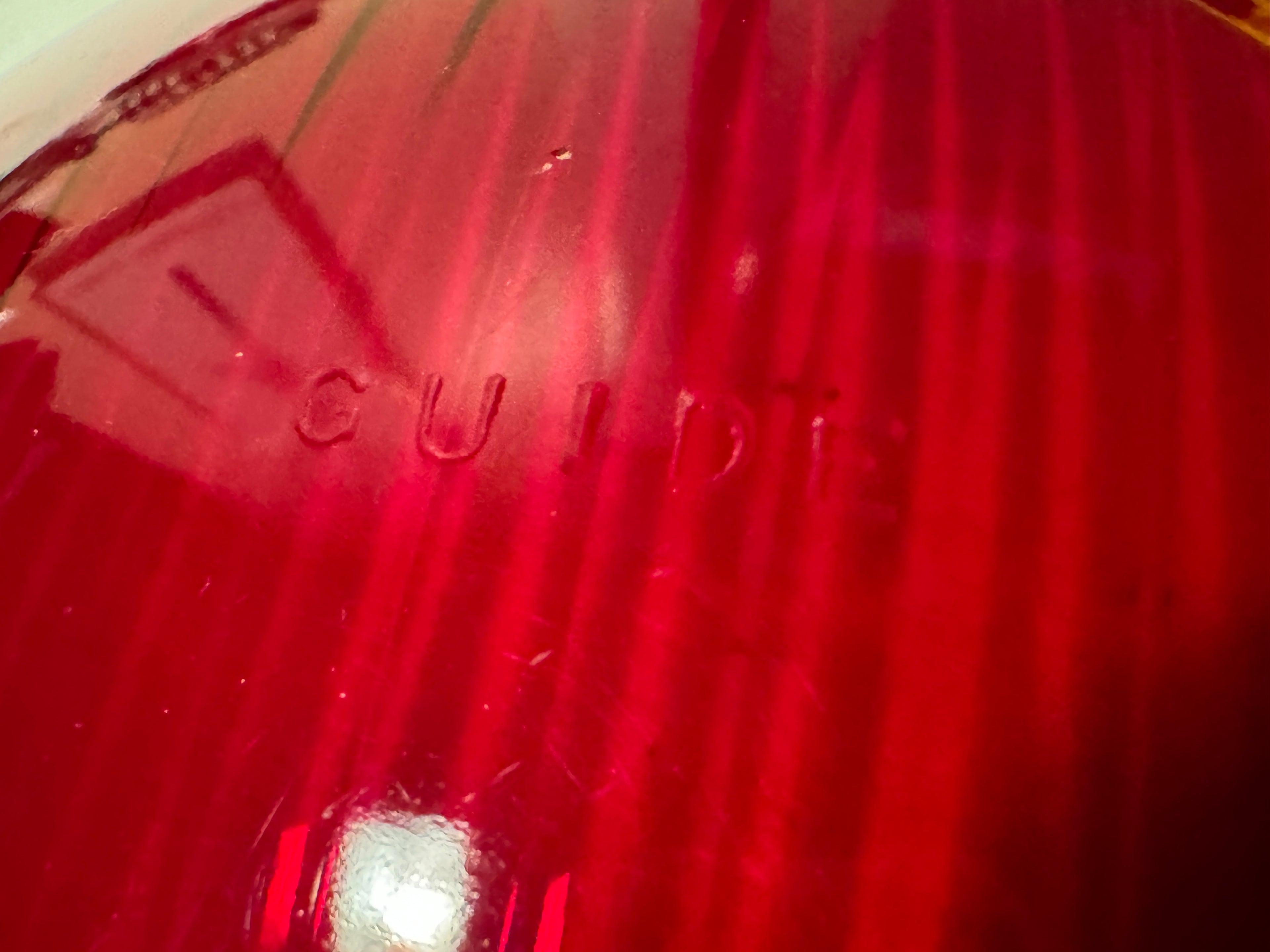 Harley OEM 68662-38; Early 11372-38 Guide Fluted Red Pursuit Lens Set Set 1