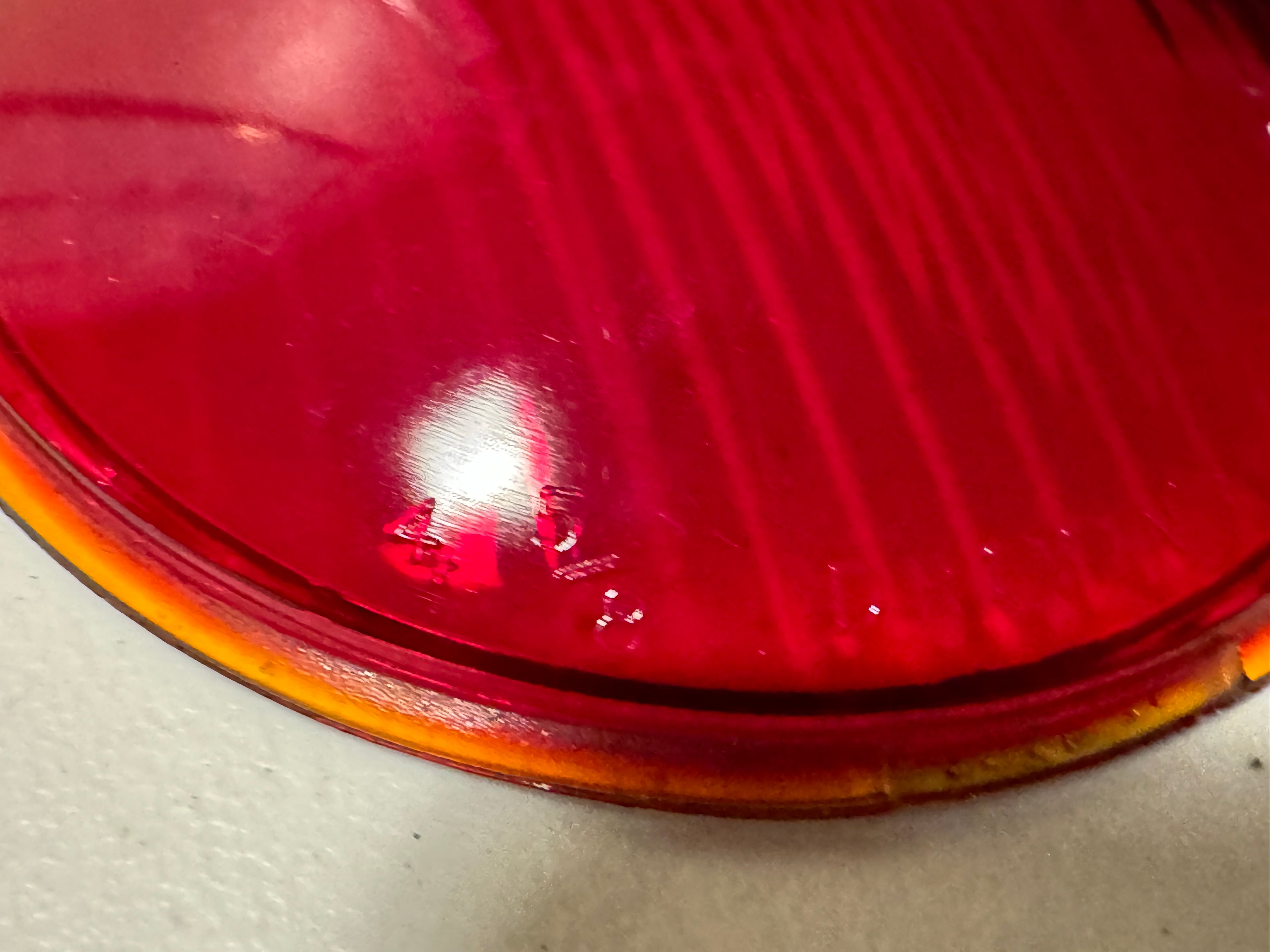 Harley OEM 68662-38; Early 11372-38 Guide Fluted Red Pursuit Lens Set Set 1