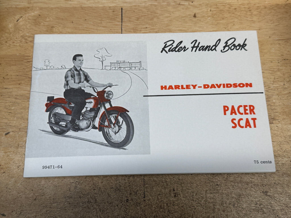 Harley 99471-64 Scat & Pacer Rider's Handbook Owner's Manual