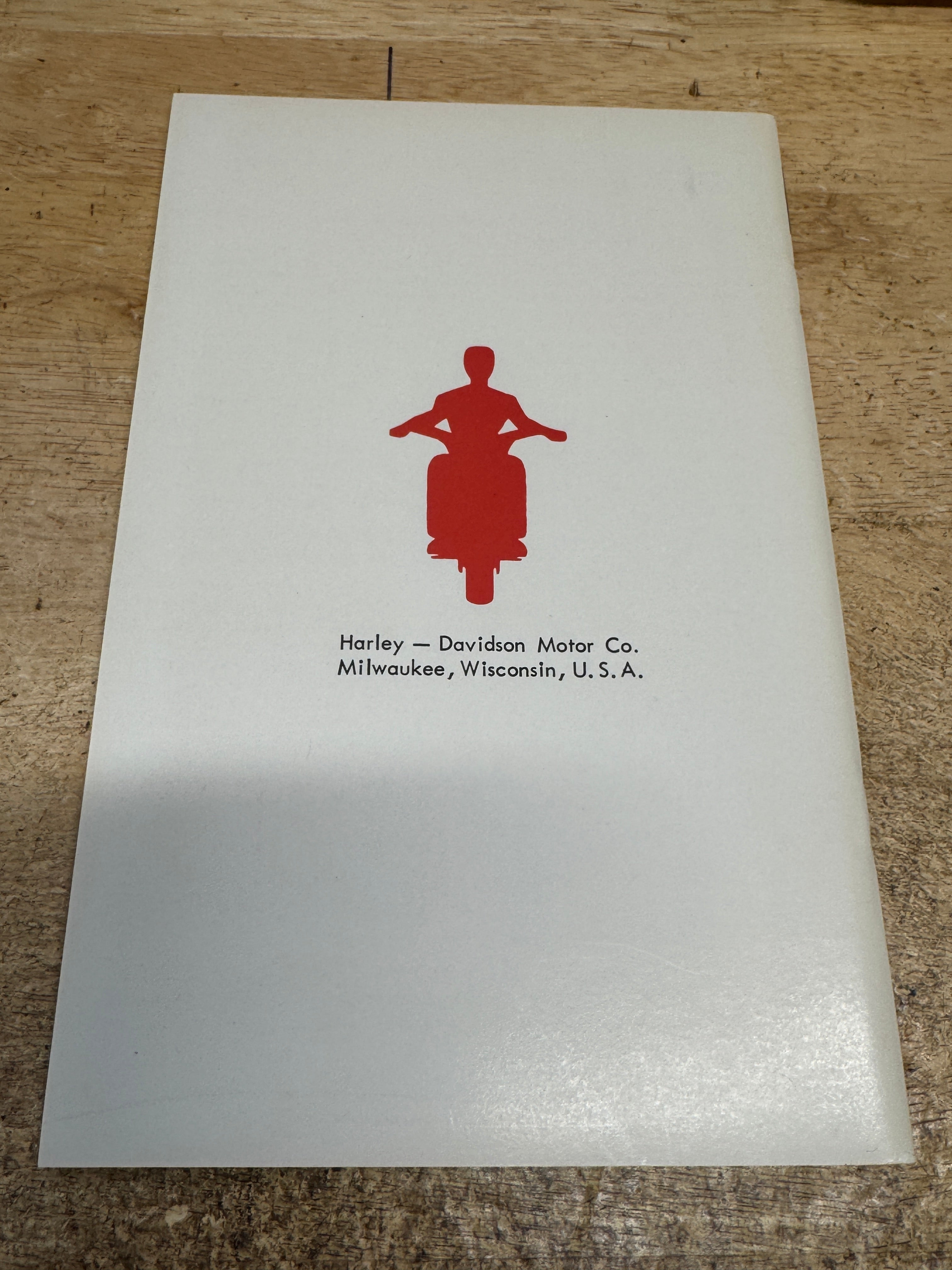 Harley 99460-64 Duo-Glide Rider's Handbook Owner's Manual