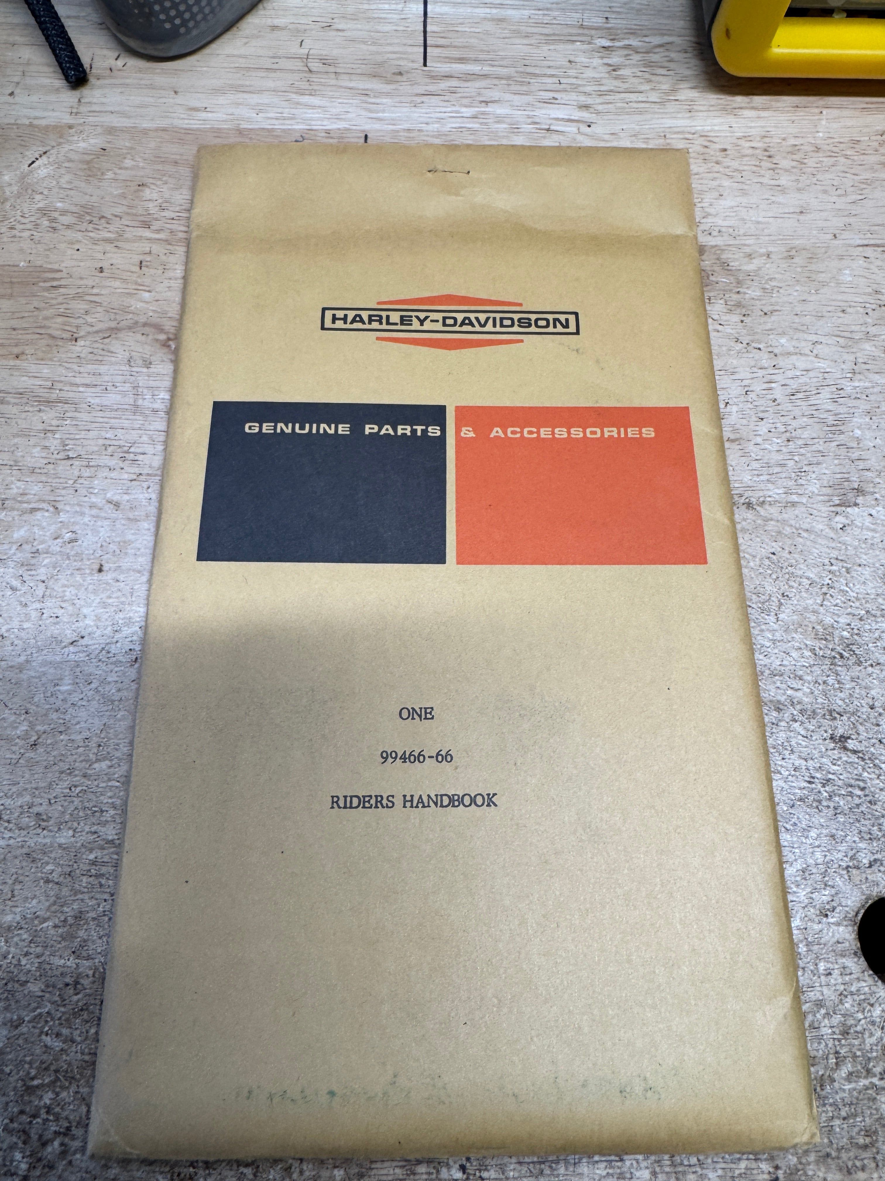 Harley 99466-66 Sportster XLH & XLCH 1966 Rider's Handbook Owner's Manual