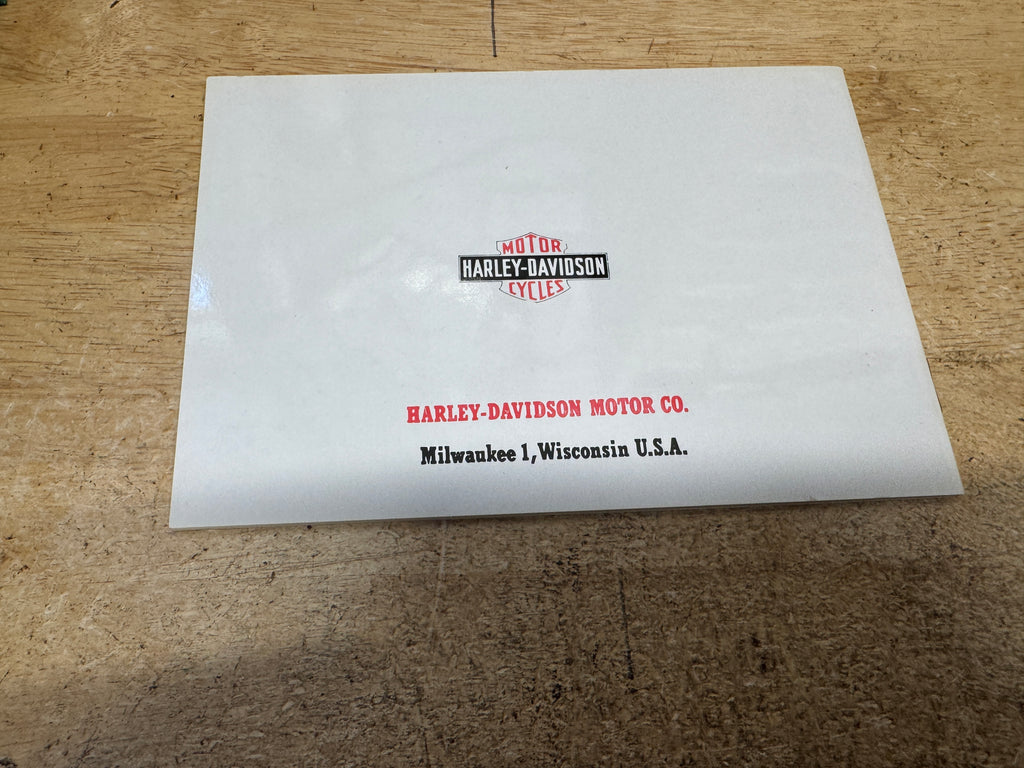 Harley 99475-62 Sprint Aermacchi Rider's Handbook Owner's Manual