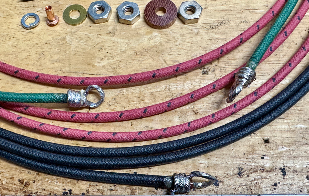 1936 4735-36 Harley EL Premium Wiring Kit Correct Looped & Tinned Terminals Cotton Woven Loom