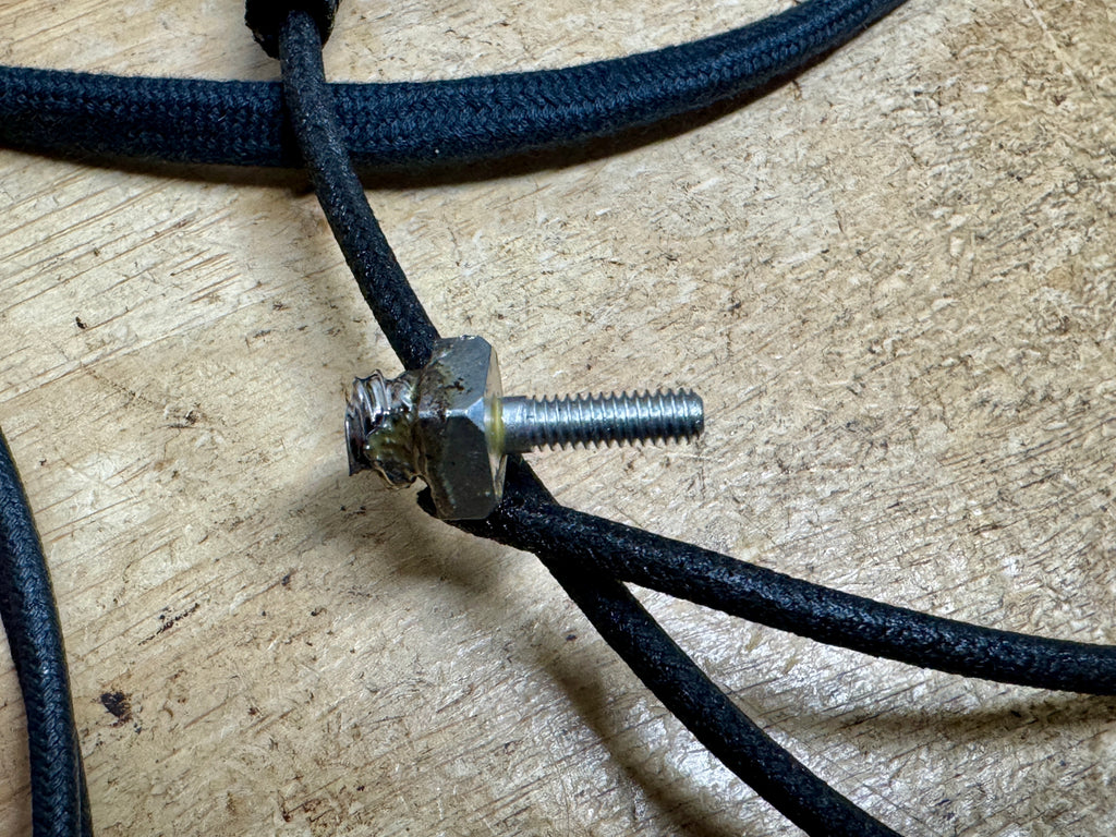 1936 4735-36 Harley EL Premium Wiring Kit Correct Looped & Tinned Terminals Cotton Woven Loom