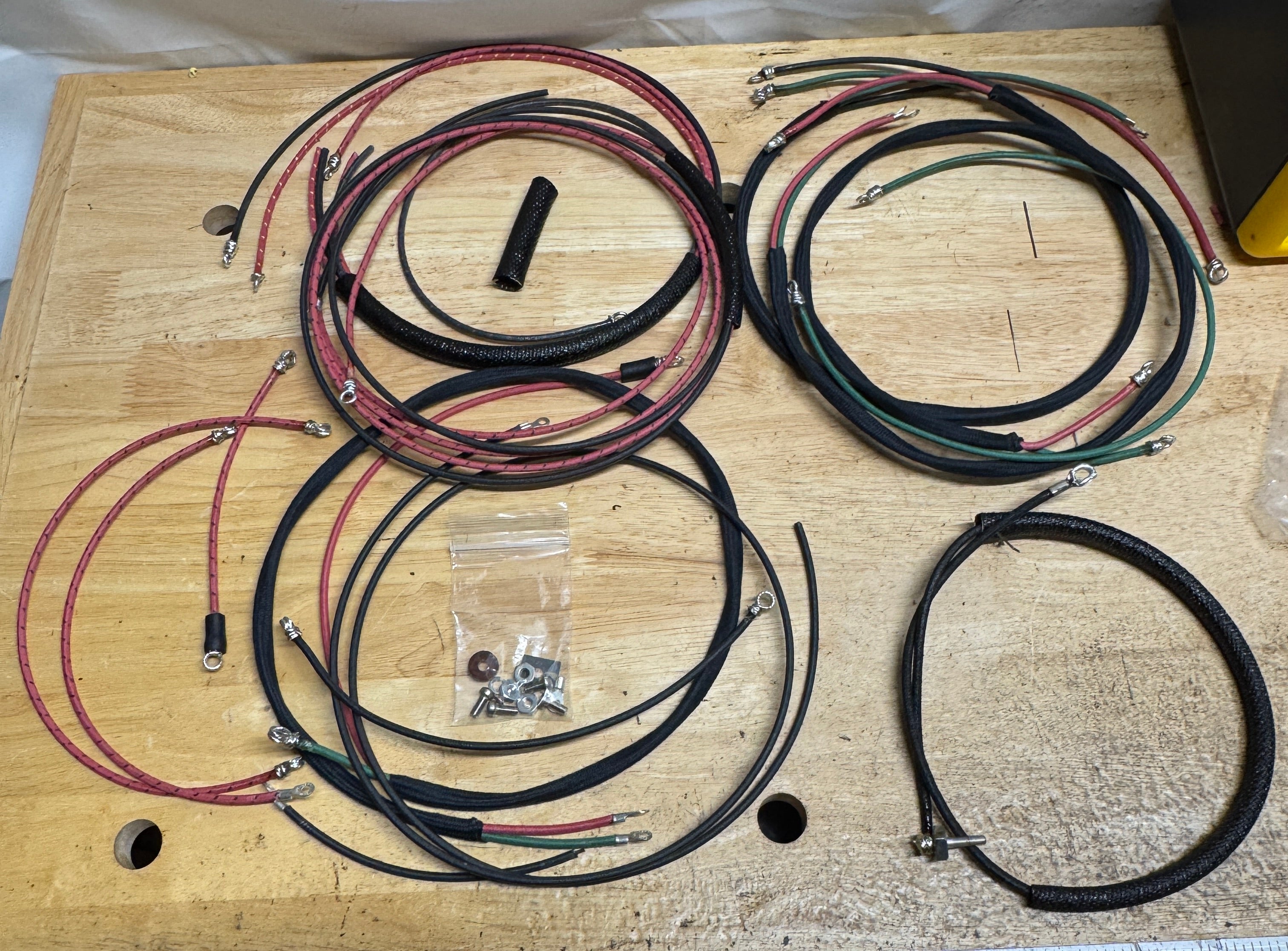 1938 Harley 4735-38 Premium Wiring Kit Tinned & Looped Ends w/ Cotton Looms