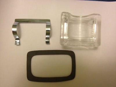 Harley Tombstone Tail Lamp Tag Lens Kit 47-54 Knucklehead Panhead WL Servicar