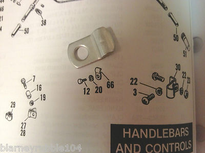 Harley Panhead Throttle Cable Guide Clip Kit 52-65 FL FLH Clamp OEM# 56609-52