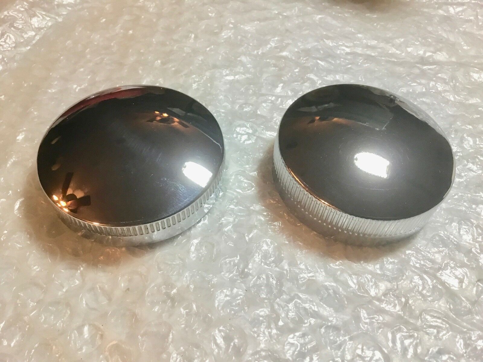 Harley Early 45 Servicar Chrome Eaton Gas & Oil Tank Caps W WL Chrome ...