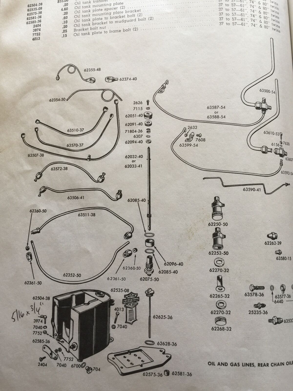 Harley Panhead Oil Line Set 19491957 Deluxe Kit W/ Filter Lines Chrome